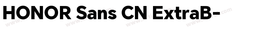 HONOR Sans CN ExtraB字体转换